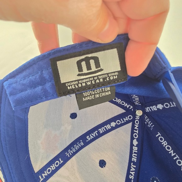 Melonwear Toronto Blue Jays Snapback Hat Blue MLB Baseball Cap Graphic Brim - Picture 11 of 13